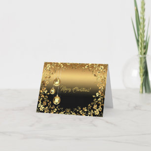 Modern Professional Black & Gold Christmas Card