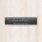 Modern Professional Black Silver Sparkle Glitter