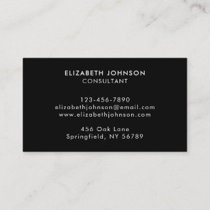 Modern Professional Black & White Company Logo Business Card