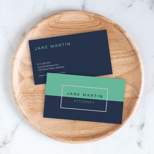 Modern Professional Blue and Turquoise Shade Business Card (Creator Uploaded)