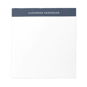 Modern Professional Blue Personalised Notepad