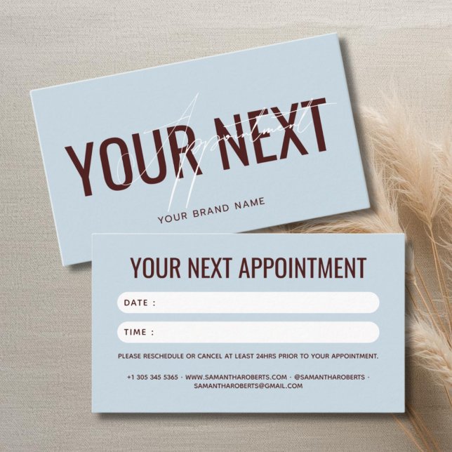 Modern professional blue red your next appointment card (Creator Uploaded)