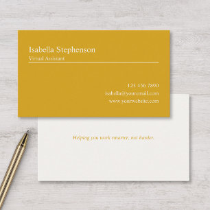 Modern Professional Bold Yellow and White Business Card