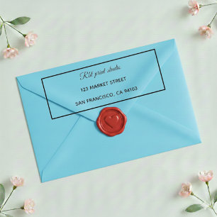 Modern Professional Border Return Address Stamp