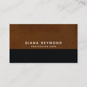 modern professional brown & black business card