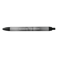 Modern Professional Brushed Metallic Grey Monogram