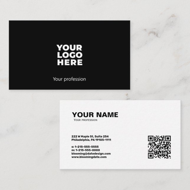 Modern Professional Business Card for Entrepreneur (Front/Back)