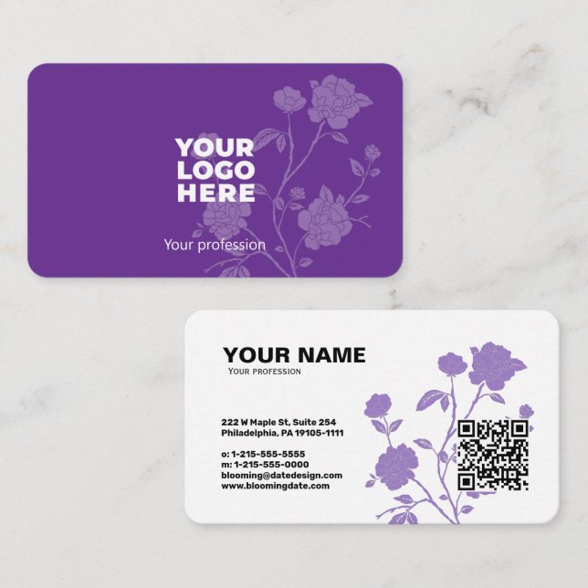 Modern Professional Business Card for Entrepreneur (Front/Back)