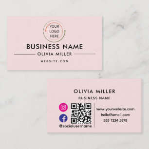 Modern Professional Business Card with QR Code