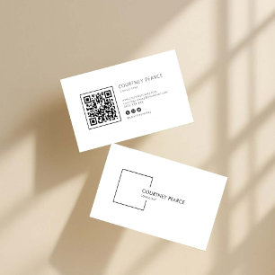 Modern professional business card with QR code