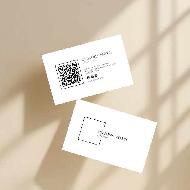 Modern professional business card with QR code (Creator Uploaded)