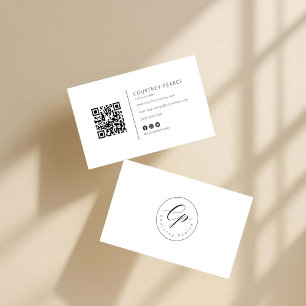 Modern professional business card with QR code