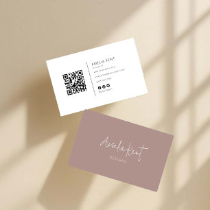 Modern professional business card with QR code