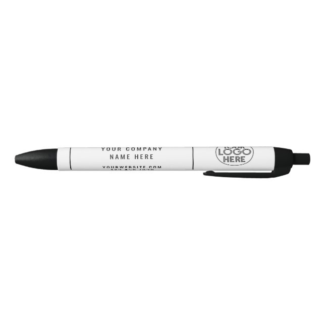 Modern Professional Business Company Custom Logo  Black Ink Pen (Bottom)