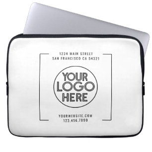 Modern Professional Business Company Custom Logo Laptop Sleeve