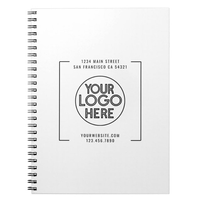 Modern Professional Business Company Custom Logo  Notebook (Front)