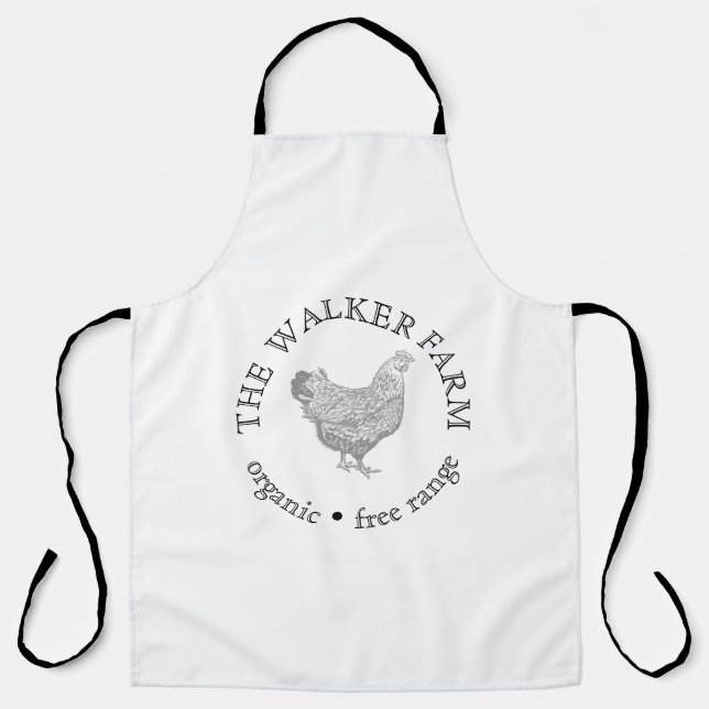 Modern Professional Business Logo Apron (Front)