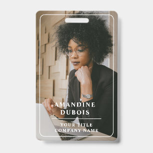 Modern Professional Business Photo ID Badge