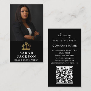 Modern Professional Business Photo Portrait & Logo Business Card