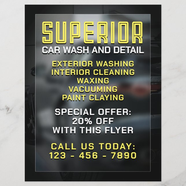 Modern professional car detail  flyer (Front)