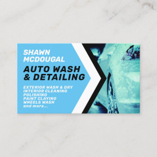 Modern professional car wash inspired business ca business card