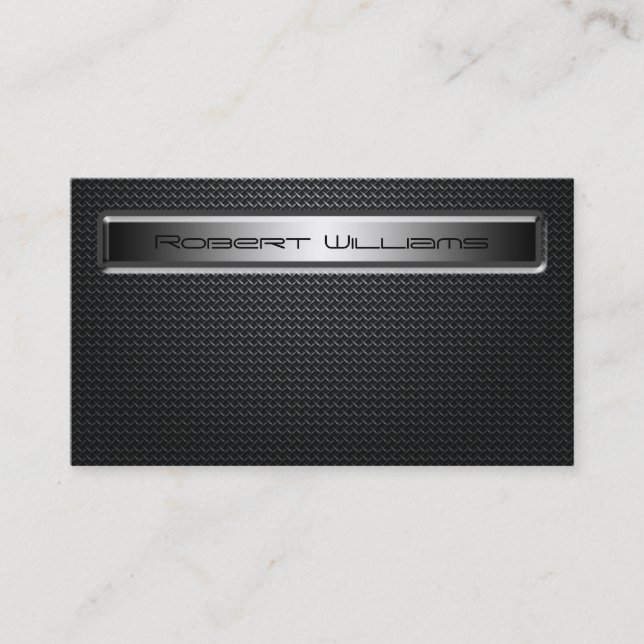 Modern Professional Carbon Fibre Business Cards (Front)
