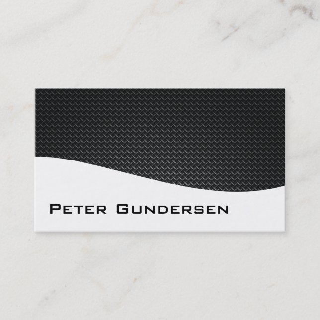 Modern Professional Carbon Fibre Business Cards (Front)