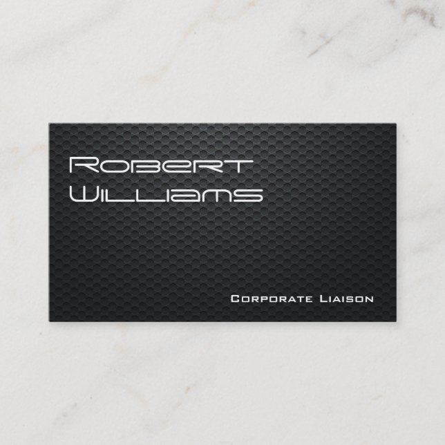 Modern Professional Carbon Fibre Business Cards (Front)