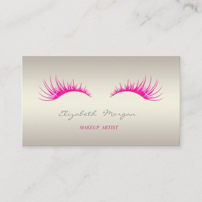 Modern Professional Charming  Luminous,Faux Lashes Business Card (Front)