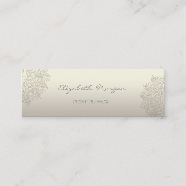 Modern Professional Charming  Luminous,Lace Mini Business Card (Front)