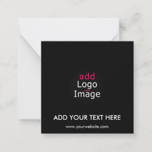 Modern Professional Chic Custom Brand Black Card