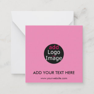 Modern Professional Chic Custom Brand Pink Card