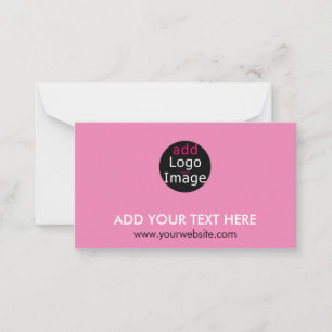 Modern Professional Chic Custom Brand Pink Card