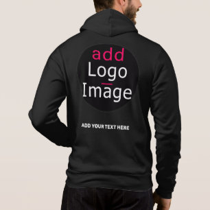 Modern Professional Chic Custom Branding Black Hoodie