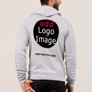 Modern Professional Chic Custom Branding Pale Grey Hoodie