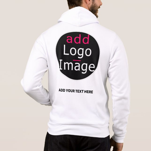 Modern Professional Chic Customisable Branding Hoodie (Back)