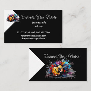 Modern Professional Classic Guitar Musician Teache Business Card