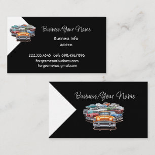 Modern Professional Classic Vintage Cars Vehicle  Business Card
