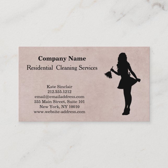 Modern Professional Cleaning Service Business Card (Front)