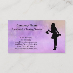 Modern Professional Cleaning Service Business Card