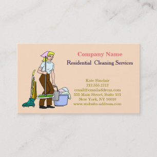 Modern Professional Cleaning Service Business Card