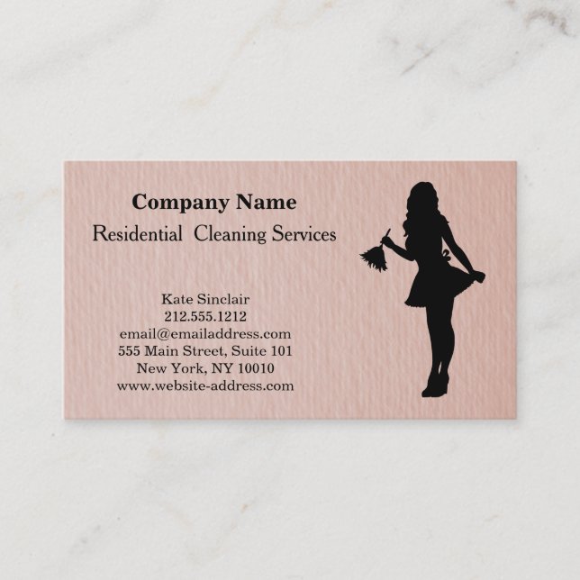Modern Professional Cleaning Service Business Card (Front)