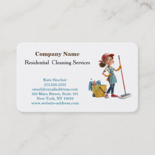 Modern Professional Cleaning Service Business Card