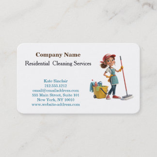 Modern Professional Cleaning Service Business Card