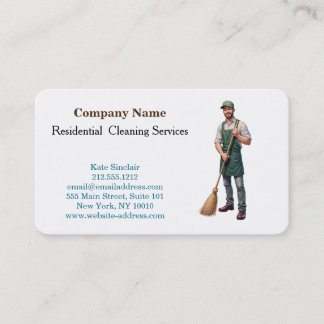 Modern Professional Cleaning Service Business Card