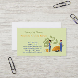 Modern Professional Cleaning Service Business Card