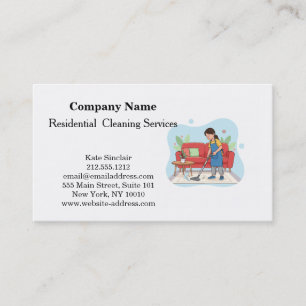 Modern Professional Cleaning Service Business Card