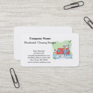 Modern Professional Cleaning Service Business Card