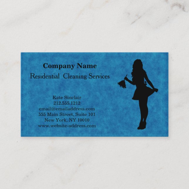 Modern Professional Cleaning Service Business Card (Front)