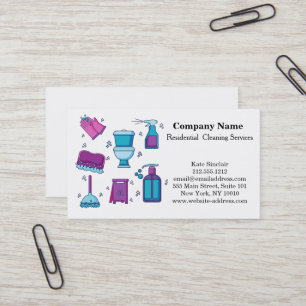 Modern Professional Cleaning Service Business Card